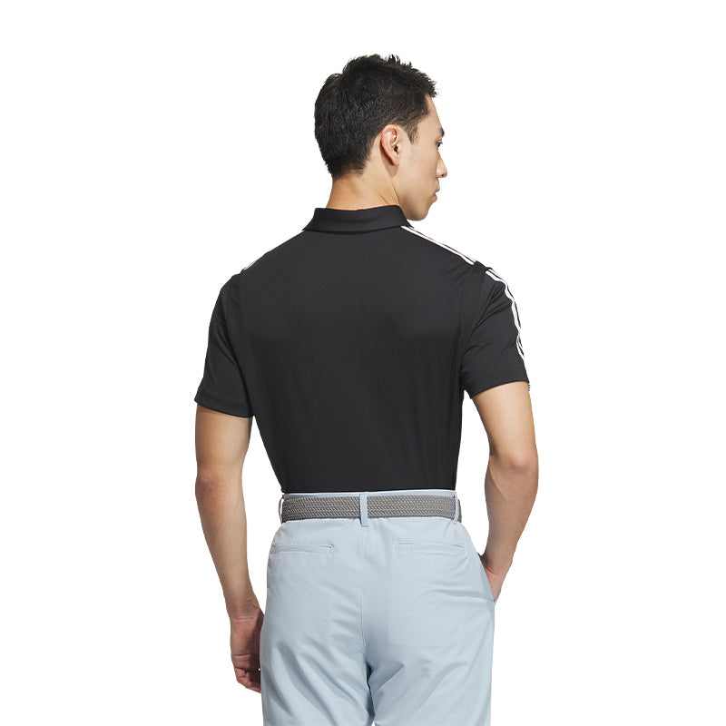 ADIDAS HEAT.RDY 3-Stripe Men's Polo (Black)