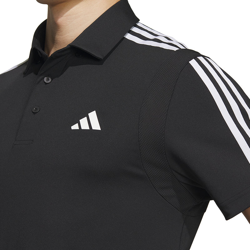 ADIDAS HEAT.RDY 3-Stripe Men's Polo (Black)