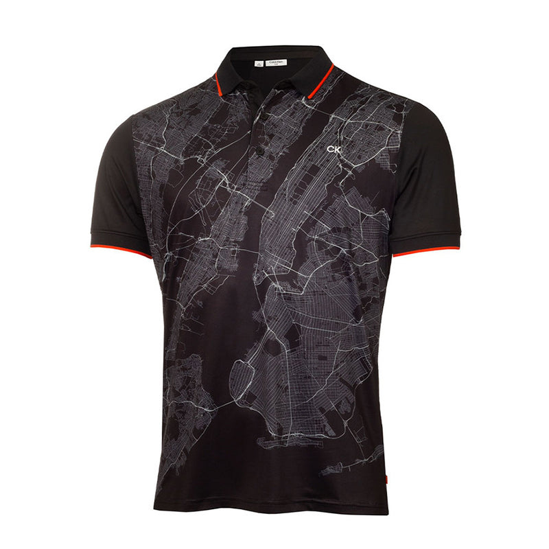 CALVIN KLEIN NYC Jersey Men's Polo (Black)