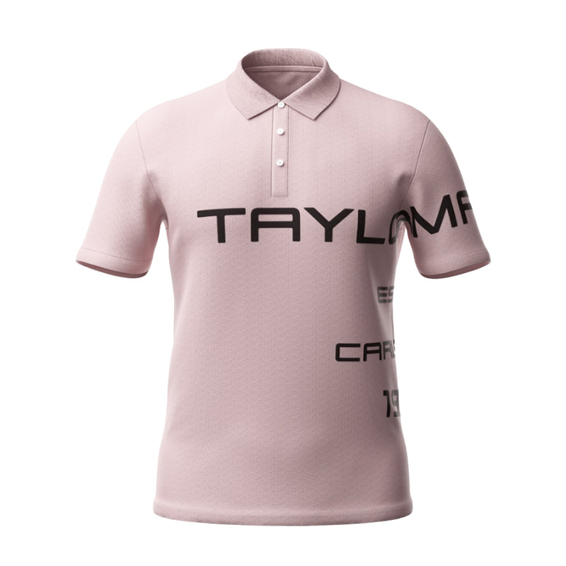 TAYLORMADE Big Letter Men's Polo (Smoke Pink)