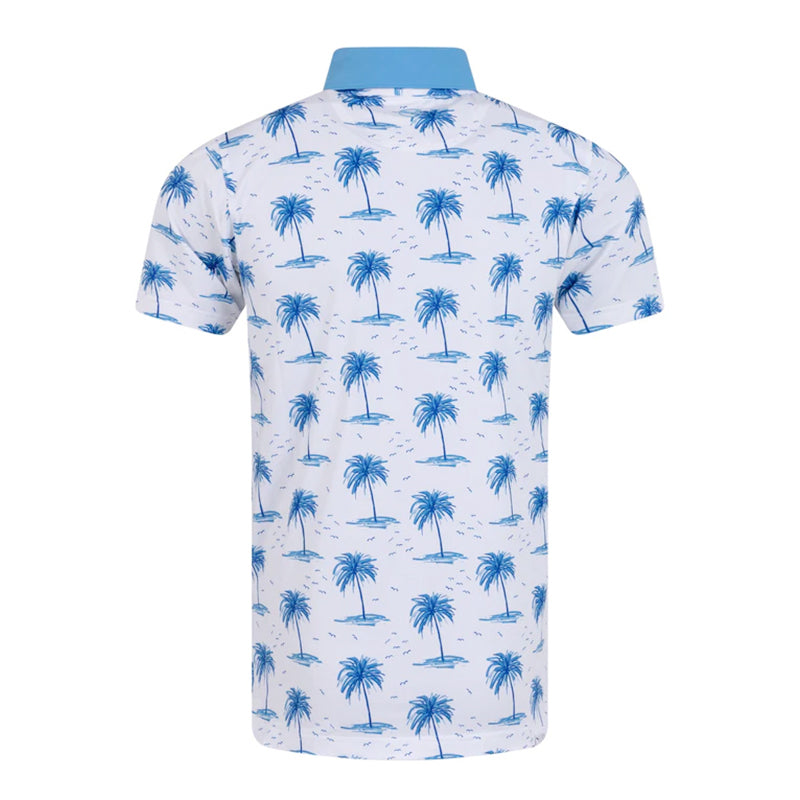 PUMA MATTR Mirage Men's Polo (White/Blue)