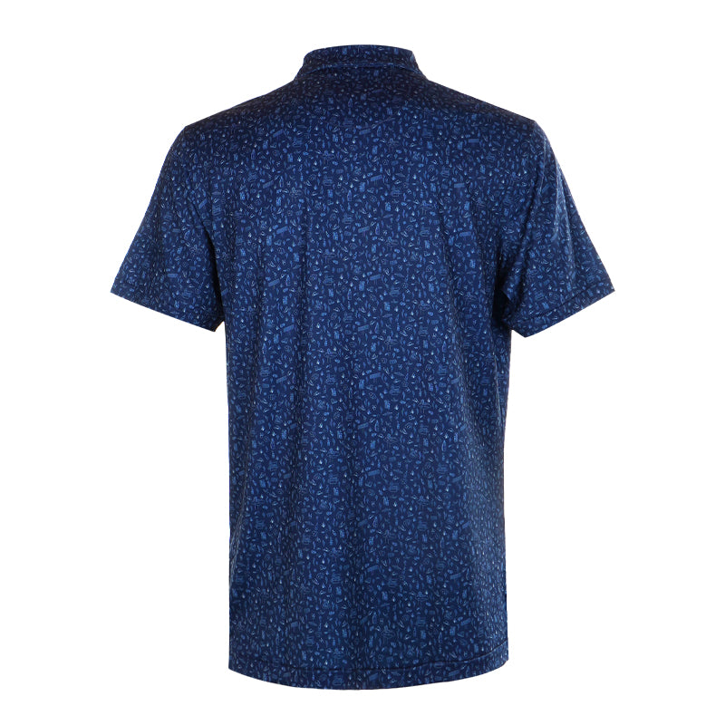 PETER MILLAR Badland Bluff Jersey Men's Polo (Navy)