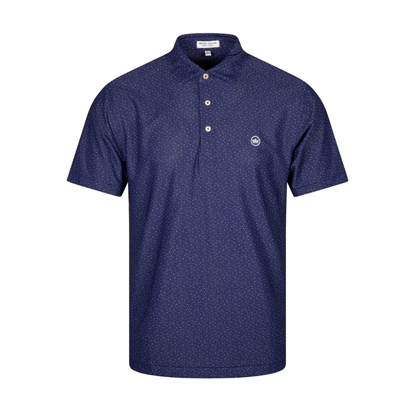 PETER MILLAR Willis Geo Performance Mesh Men's Polo (Navy)