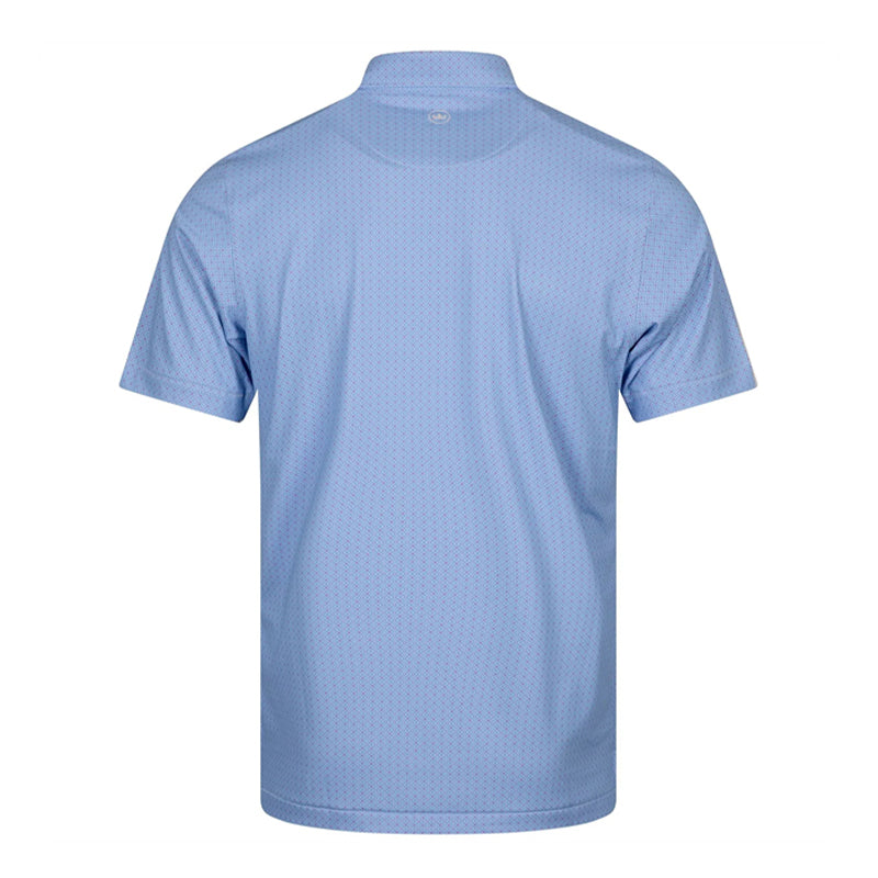 PETER MILLAR Lloyd Dot Geo Performance Men's Polo (Blue Frost)