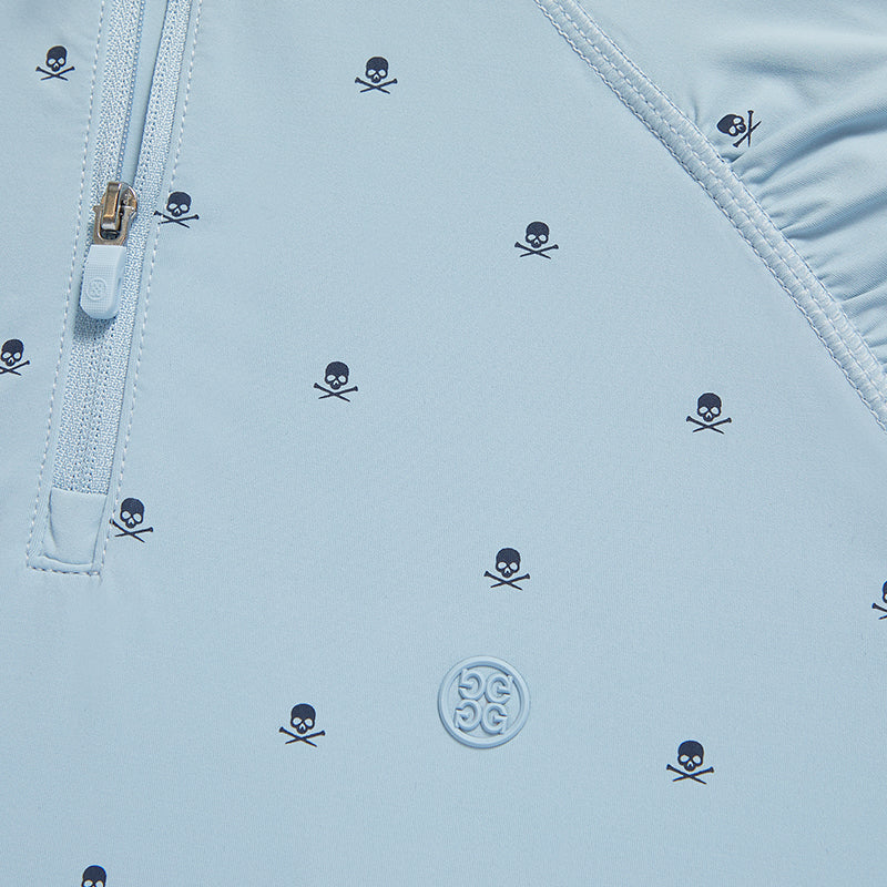GFORE Skull & T's Silky Tech Nylon Women's Quarter Zip Pullover (Drizzle)
