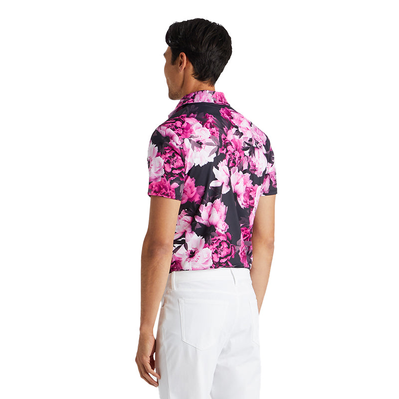 GFORE Photo Floral Jersey Men's Polo (Onyx)