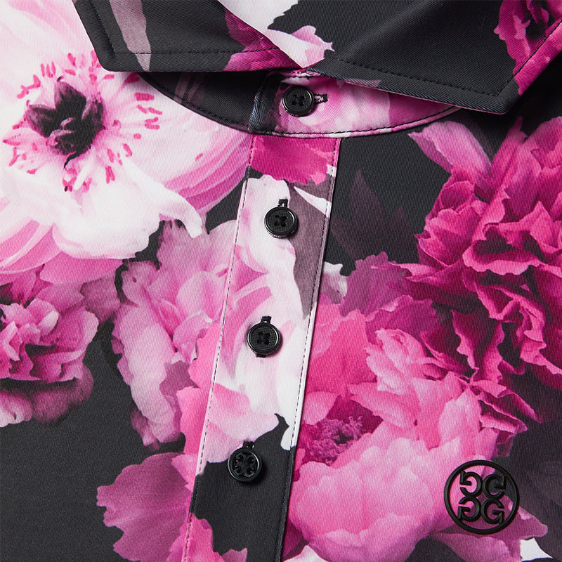 GFORE Photo Floral Jersey Men's Polo (Onyx)
