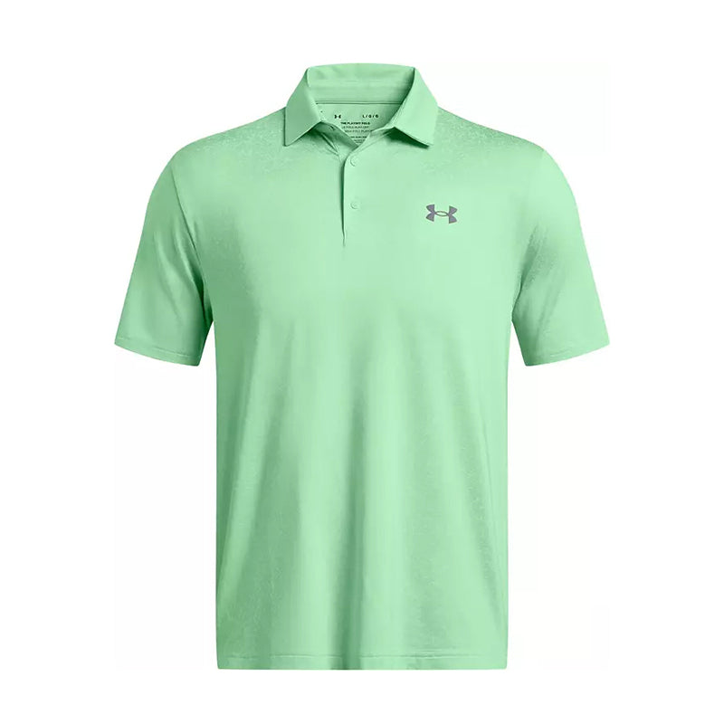 UNDER ARMOUR Playoff 3.0 Coral Jacquard Men's Polo (Matrix Green)