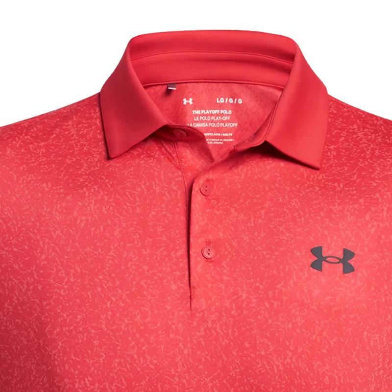 UNDER ARMOUR Playoff 3.0 Coral Jacquard Men's Polo (Red)