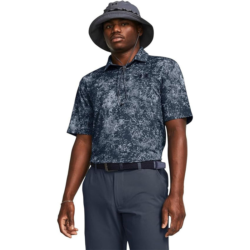 UNDER ARMOUR Playoff 3.0 Printed Men's Polo (Green/Navy)