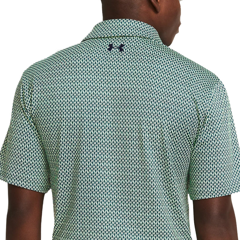 UNDER ARMOUR Playoff 3.0 Printed Men's Polo (Green/Navy)