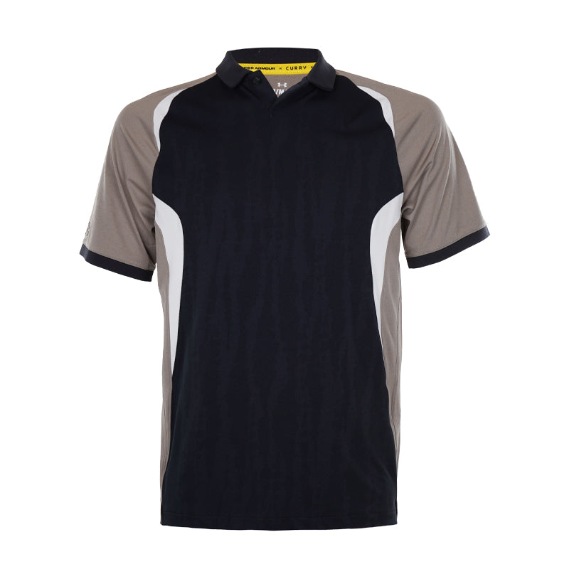 UNDER ARMOUR Curry Jacquard Men's Polo (Black/Taupe Dusk)