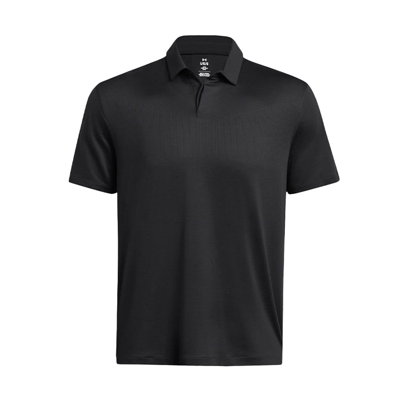 UNDER ARMOUR Tour Tips Jacquard Men's Polo (Black)