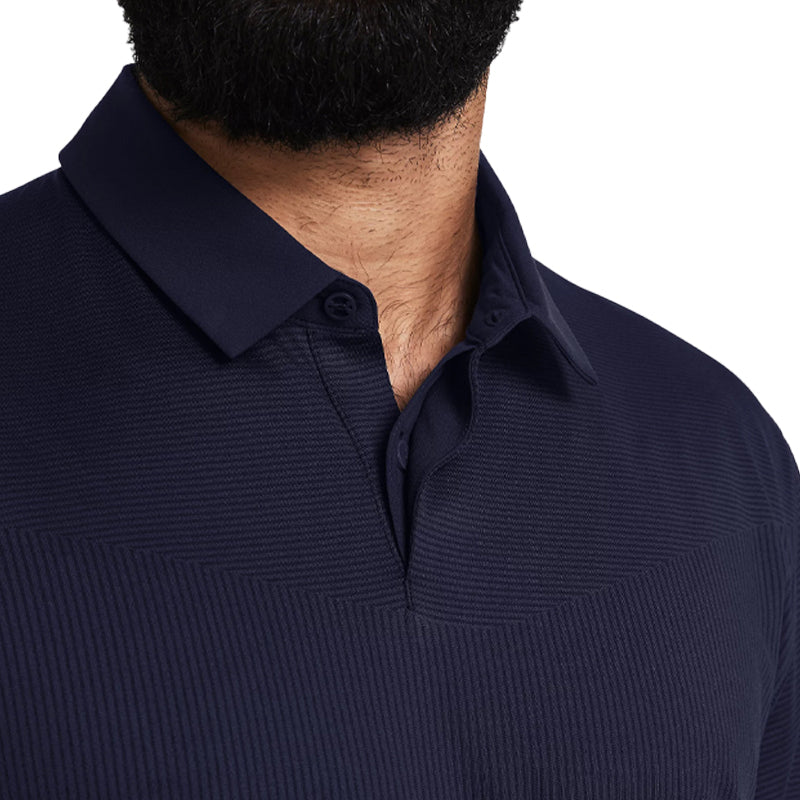 UNDER ARMOUR Tour Tips Jacquard Men's Polo (Midnight Navy)