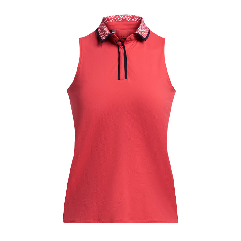 UNDER ARMOUR Iso-Chill Women's Sleeveless Polo (Red Solstice)