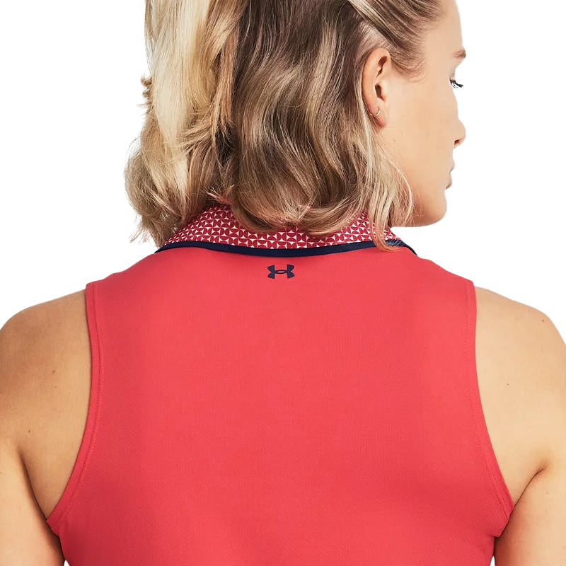 UNDER ARMOUR Iso-Chill Women's Sleeveless Polo (Red Solstice)