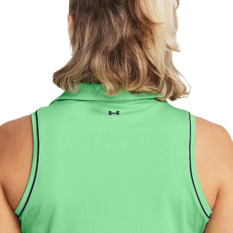 UNDER ARMOUR Playoff Jacquard Women's Sleeveless Polo (Green)