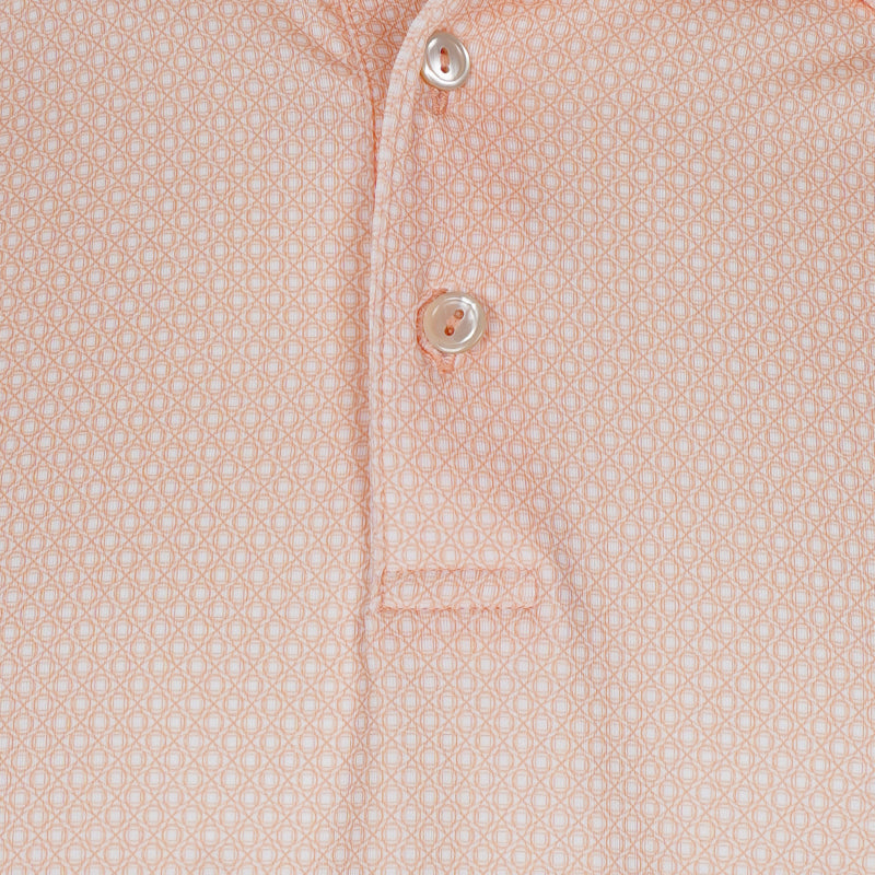 PETER MILLAR Tesseract Performance Jersey Men's Polo (Orange Nectar)