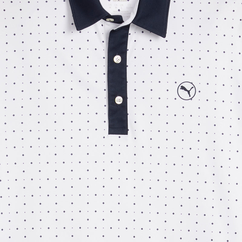 PUMA Pure Geo Men's Polo (White/Navy)