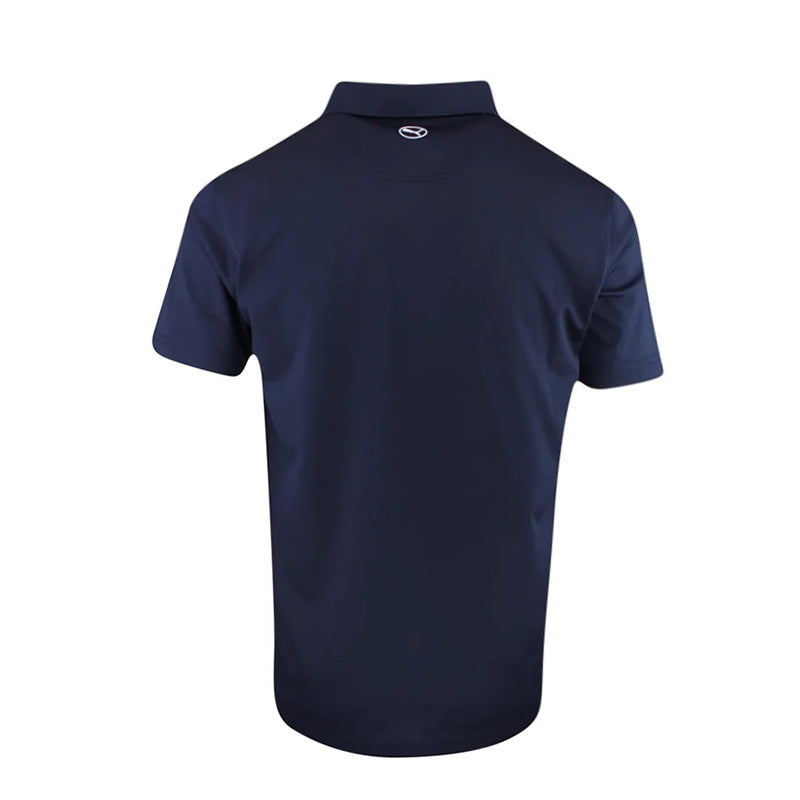 PUMA Pique Gingham Solid Men's Polo (Deep Navy)
