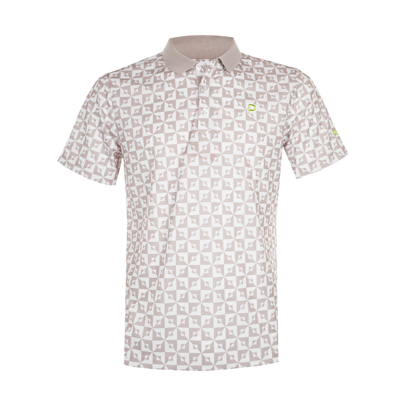 PUMA Japan Stretch Pique Monogram Men's Polo (Alabaster)