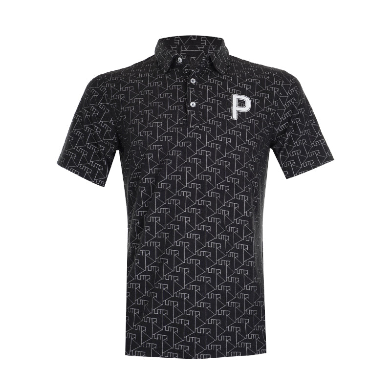 PUMA Japan Stretch Pile Jacquard Men's Polo (Black)