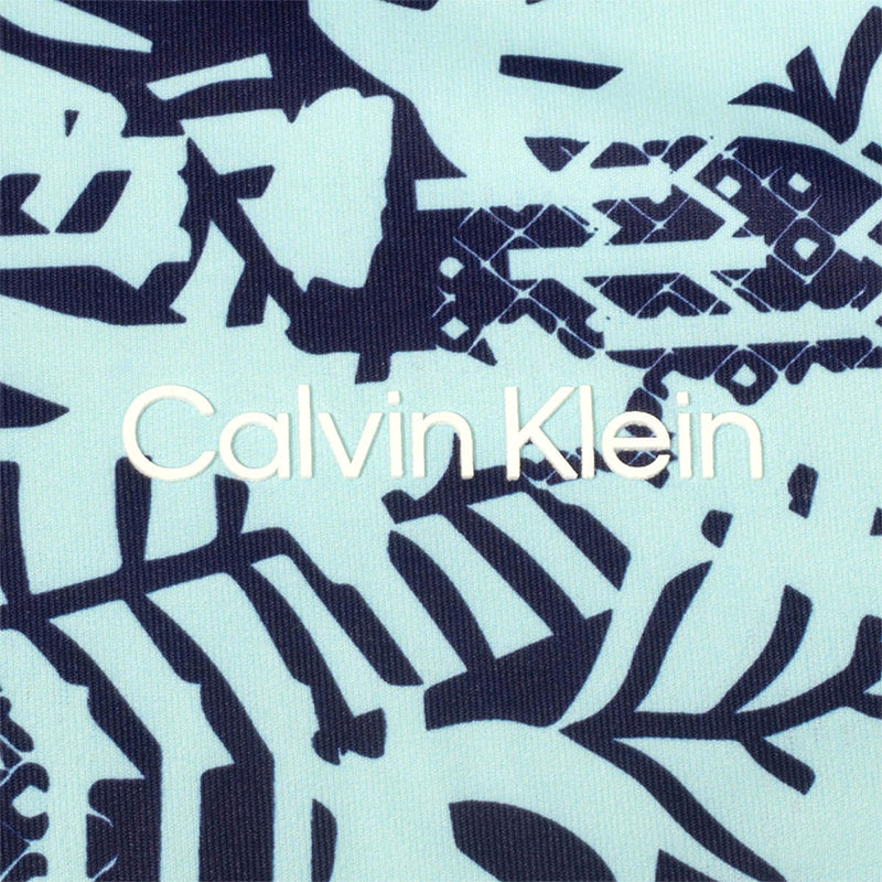 CALVIN KLEIN Abstract Print Men's Polo (Aqua/Evening Blue)