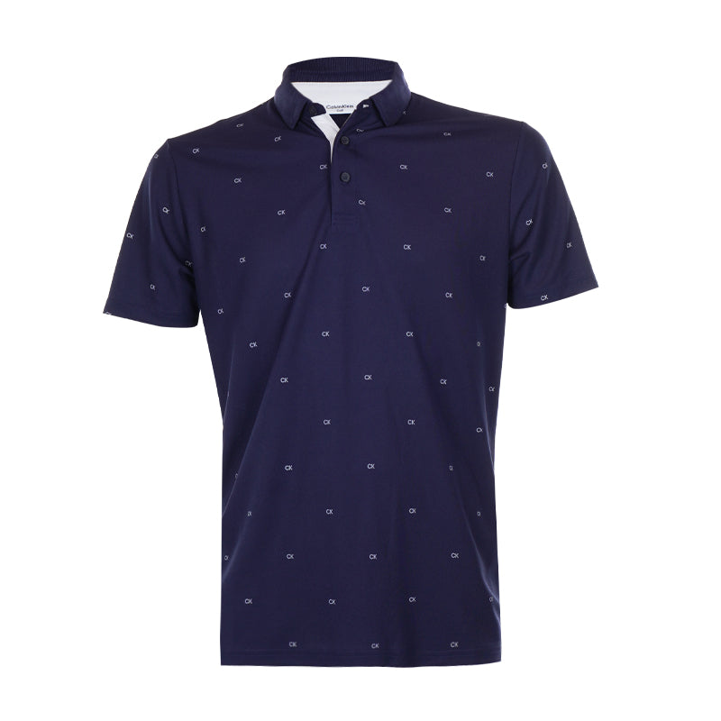CALVIN KLEIN Monogram Men's Polo (Evening Blue)