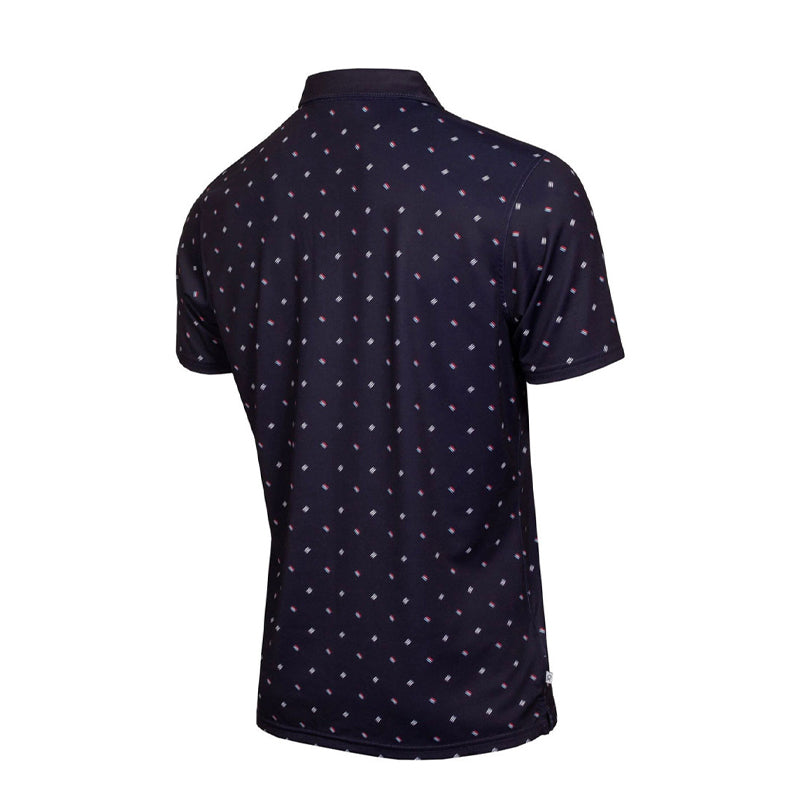CALVIN KLEIN Treble Strike Print Men's Polo (Evening Blue)