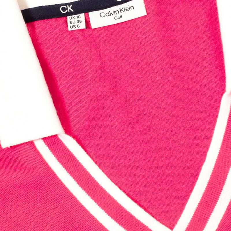 CALVIN KLEIN Delaware Women's Sleeveless Polo (Berry Pink)