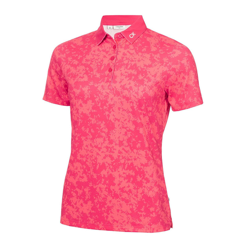 CALVIN KLEIN Canvas Print Women's Polo (Berry Pink)