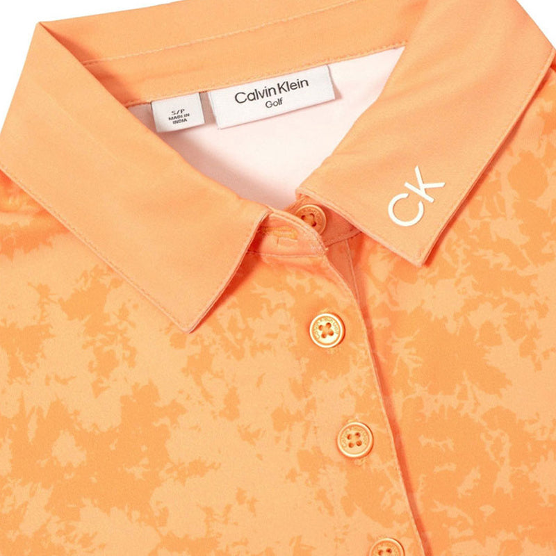CALVIN KLEIN Canvas Print Women's Sleeveless Polo (Peach)