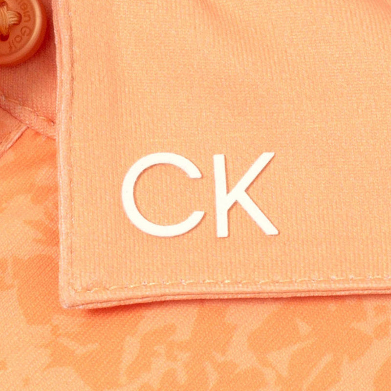 CALVIN KLEIN Canvas Print Women's Sleeveless Polo (Peach)