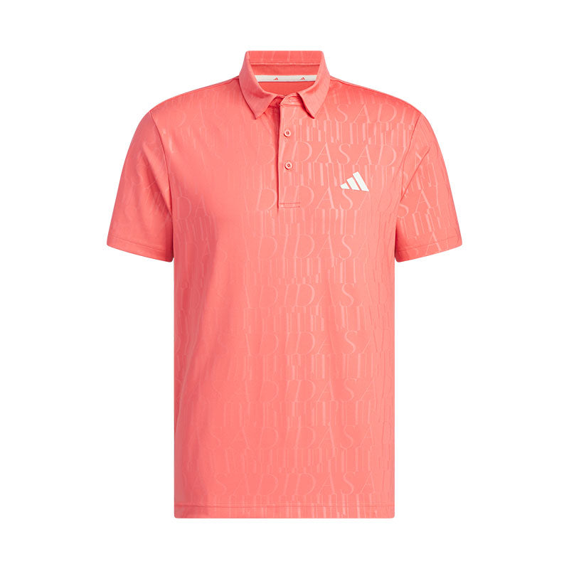 ADIDAS HEAT.RDY Debossed Men's Polo (Scarlet)