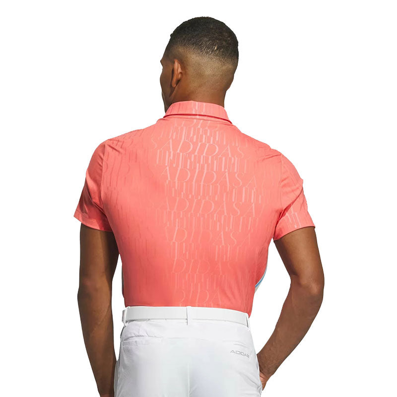 ADIDAS HEAT.RDY Debossed Men's Polo (Scarlet)