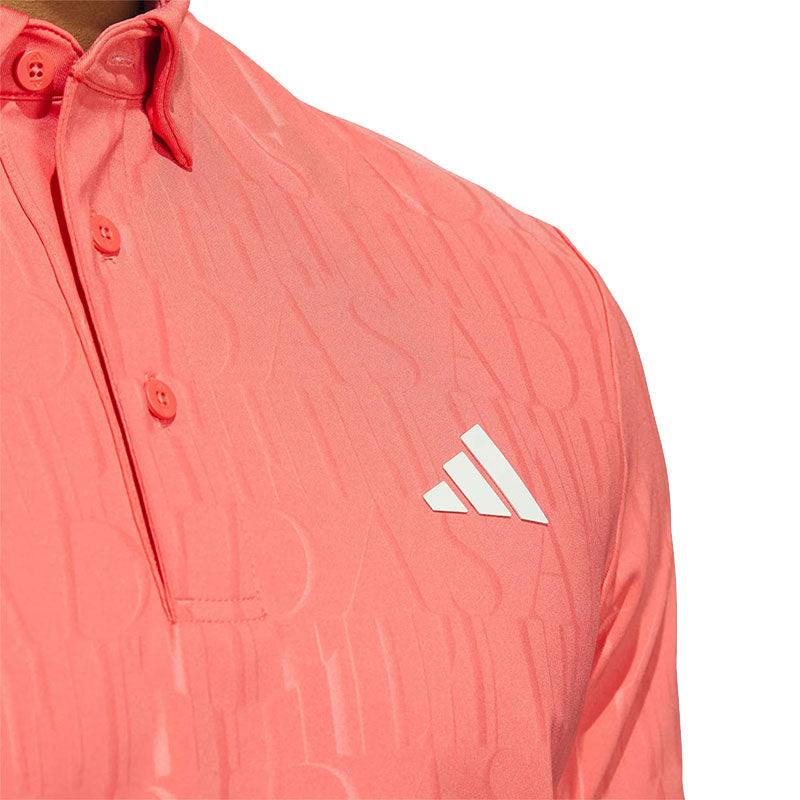 ADIDAS HEAT.RDY Debossed Men's Polo (Scarlet)