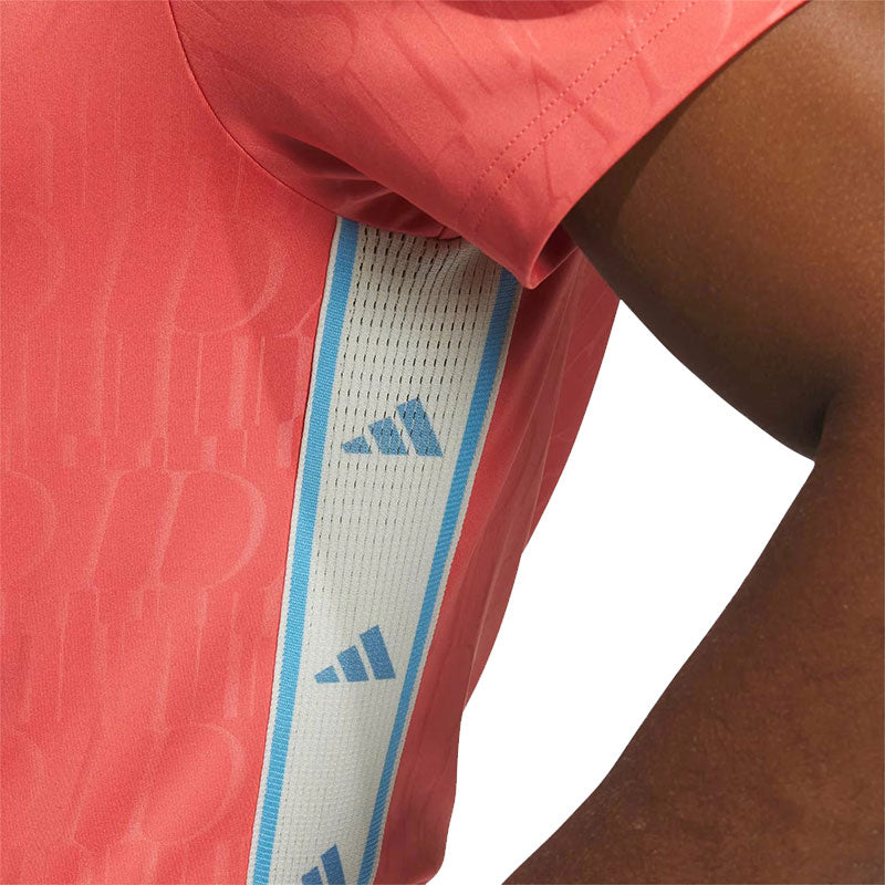 ADIDAS HEAT.RDY Debossed Men's Polo (Scarlet)