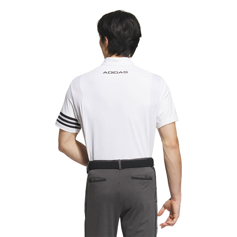 ADIDAS AEROREADY 3-Stripes Men's Short Sleeve Polo (White)