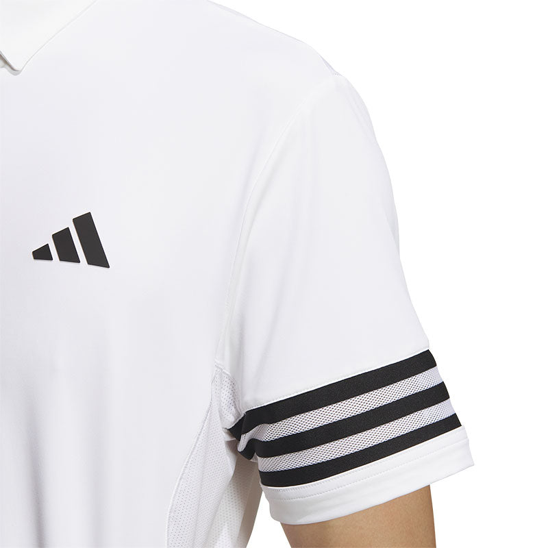 ADIDAS AEROREADY 3-Stripes Men's Short Sleeve Polo (White)