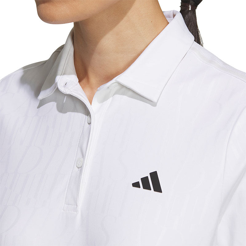 ADIDAS HEAT.RDY Debossed Men's Polo (White)