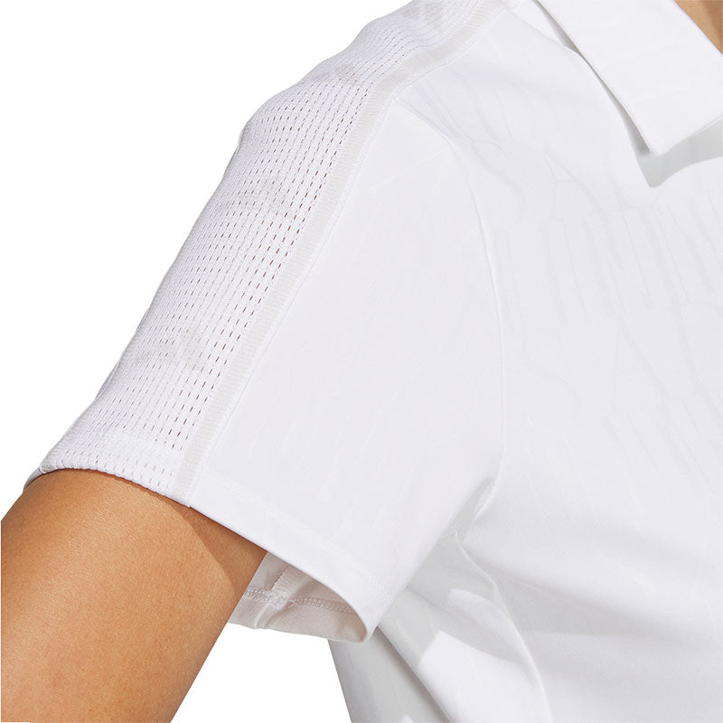 ADIDAS HEAT.RDY Debossed Men's Polo (White)