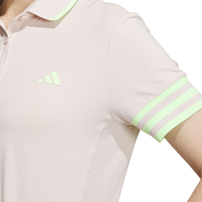 ADIDAS AEROREADY 3-Stripes Women's Polo (Mauve)
