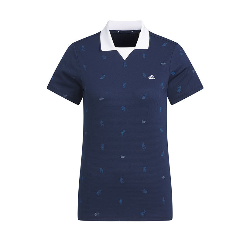 ADIDAS AEROREADY Playgreen Monogram Women's Polo (Navy)