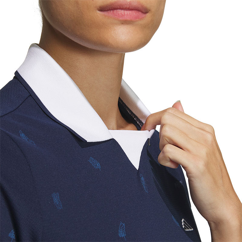 ADIDAS AEROREADY Playgreen Monogram Women's Polo (Navy)