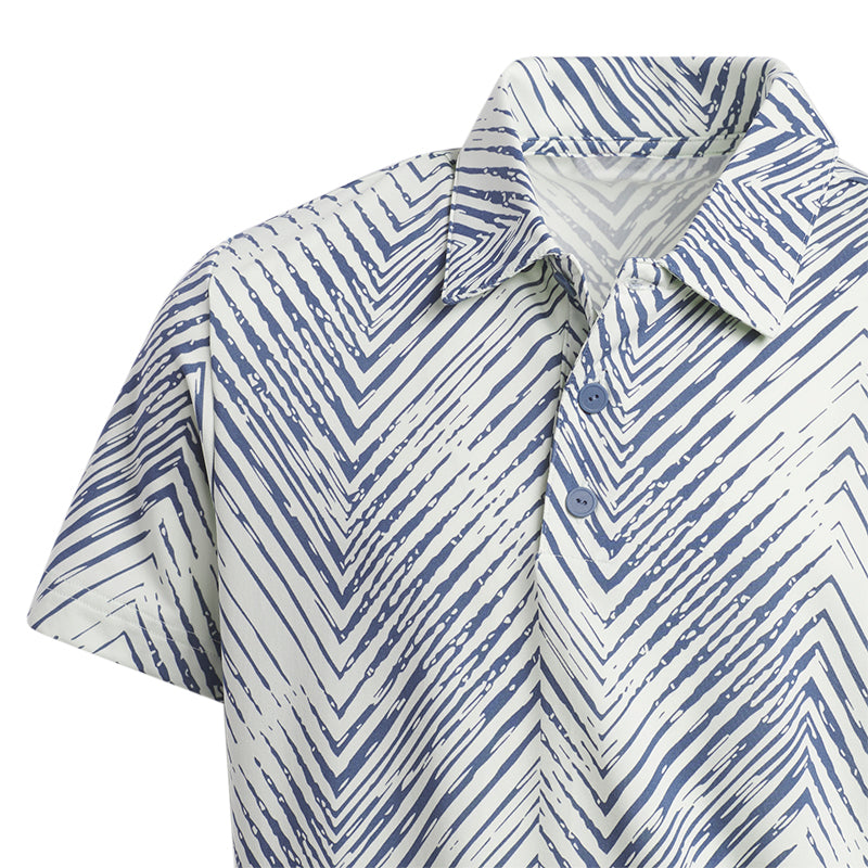 ADIDAS Ultimate365 Herringbone Scripted Junior Polo