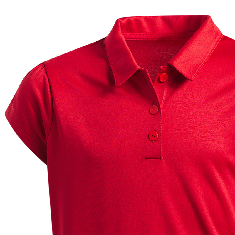 ADIDAS Girl's Performance Polo (Red)