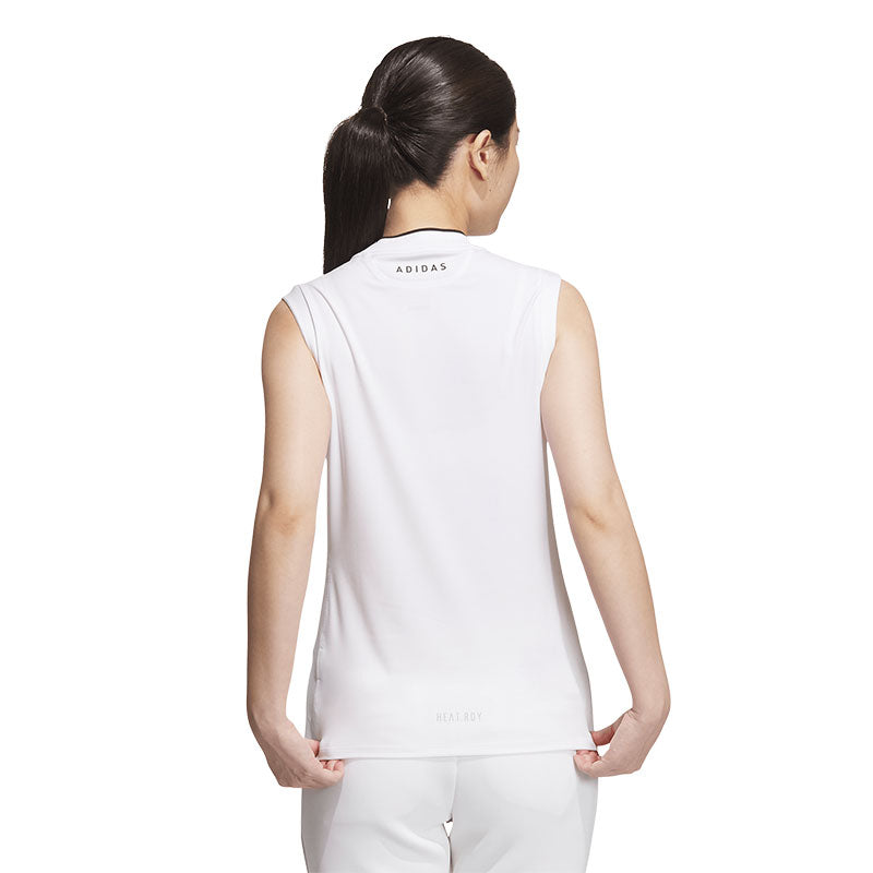 ADIDAS HEAT.RDY Women's Sleeveless Mock Shirt (White)