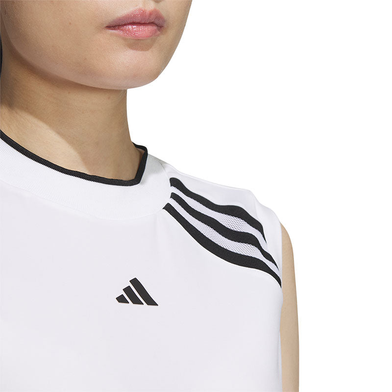 ADIDAS HEAT.RDY Women's Sleeveless Mock Shirt (White)