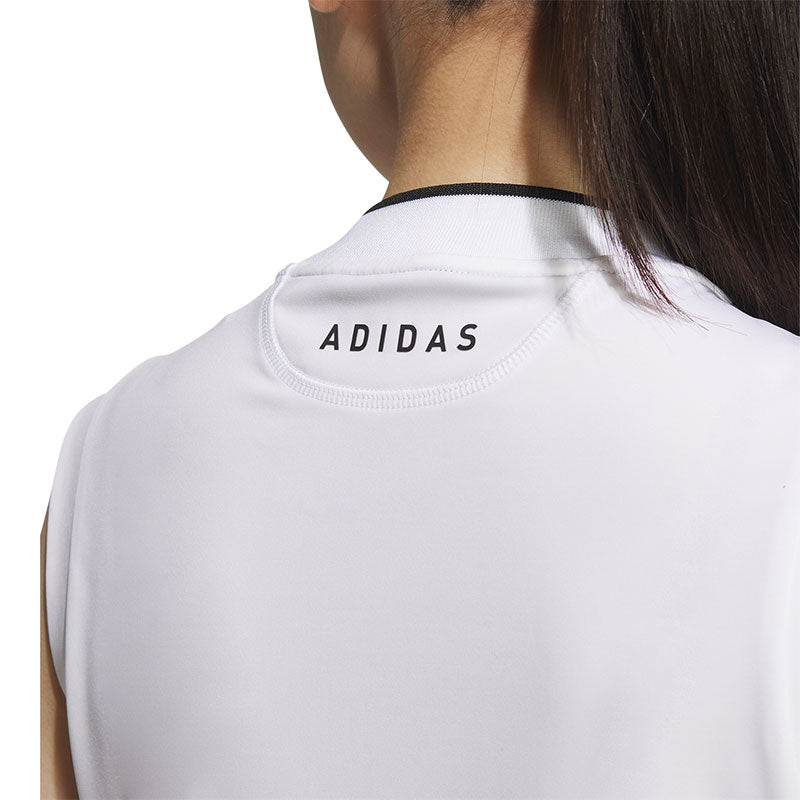 ADIDAS HEAT.RDY Women's Sleeveless Mock Shirt (White)