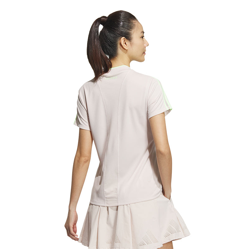 ADIDAS Essential 3-Stripes Women's Mock Shirt (Mauve)
